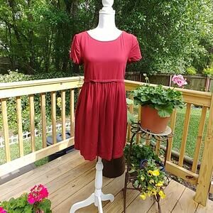 Forever 21 Dress Burgundy Pullover Medium NWT